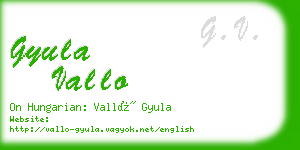 gyula vallo business card